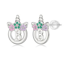Unicorn Gifts for Girls - Sterling Silver Unicorn Earrings for Girls Kids J - 02