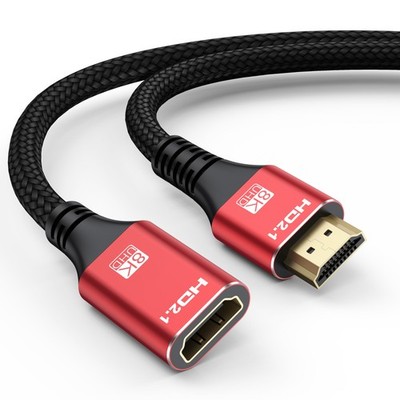 8K HDMI Extension Cable 6FT HDMI Extender 2.1, HDMI Male to Female Adapter Ex...