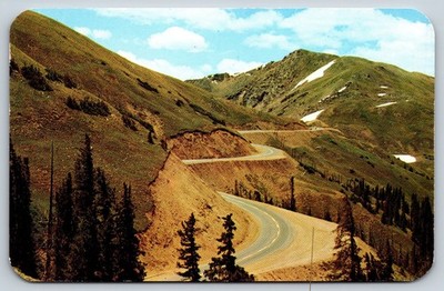 Loveland Pass US Highway 6 Colorado CO Vintage Postcard