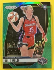 Julie Vanloo 2024 Panini Prizm WNBA GREEN PRIZM Rookie #42 MYSTICS