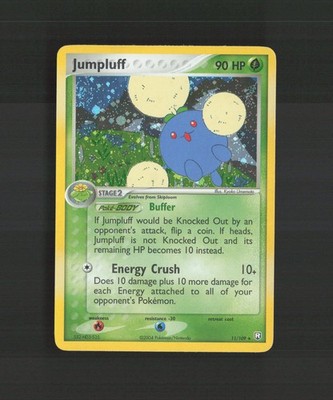 Jumpluff 11/109 EX Team Rocket Returns Holo PARTIAL DOUBLE SWIRL Pokemon Card LP