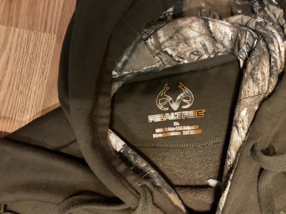 Realtree Hoodie w/Realtree Antler Logo Sz.XL( chest 50 length 31 )Brown - Image 3 of 3