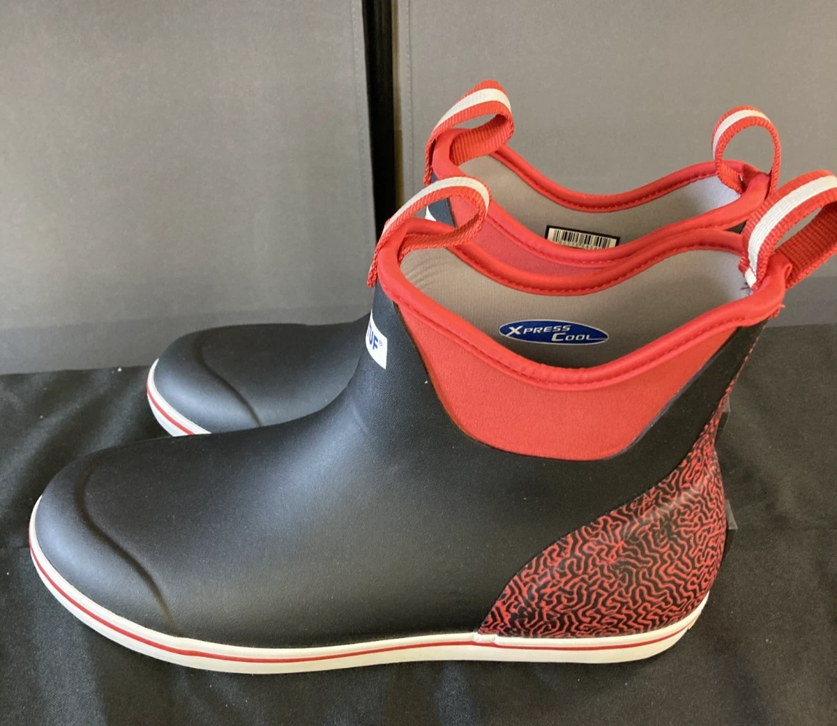 Men's Xtratuf Ankle Deck Boot Black/Red, Size 11 Waterproof Fishing Boots
Opens in a new window or t