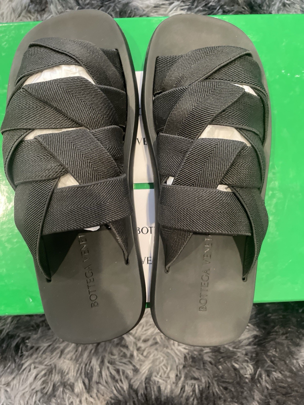 NWT Bottega Veneta Intrecciato Starfish Sandals Slides Size 38 Made In Italy New thumbnail 2