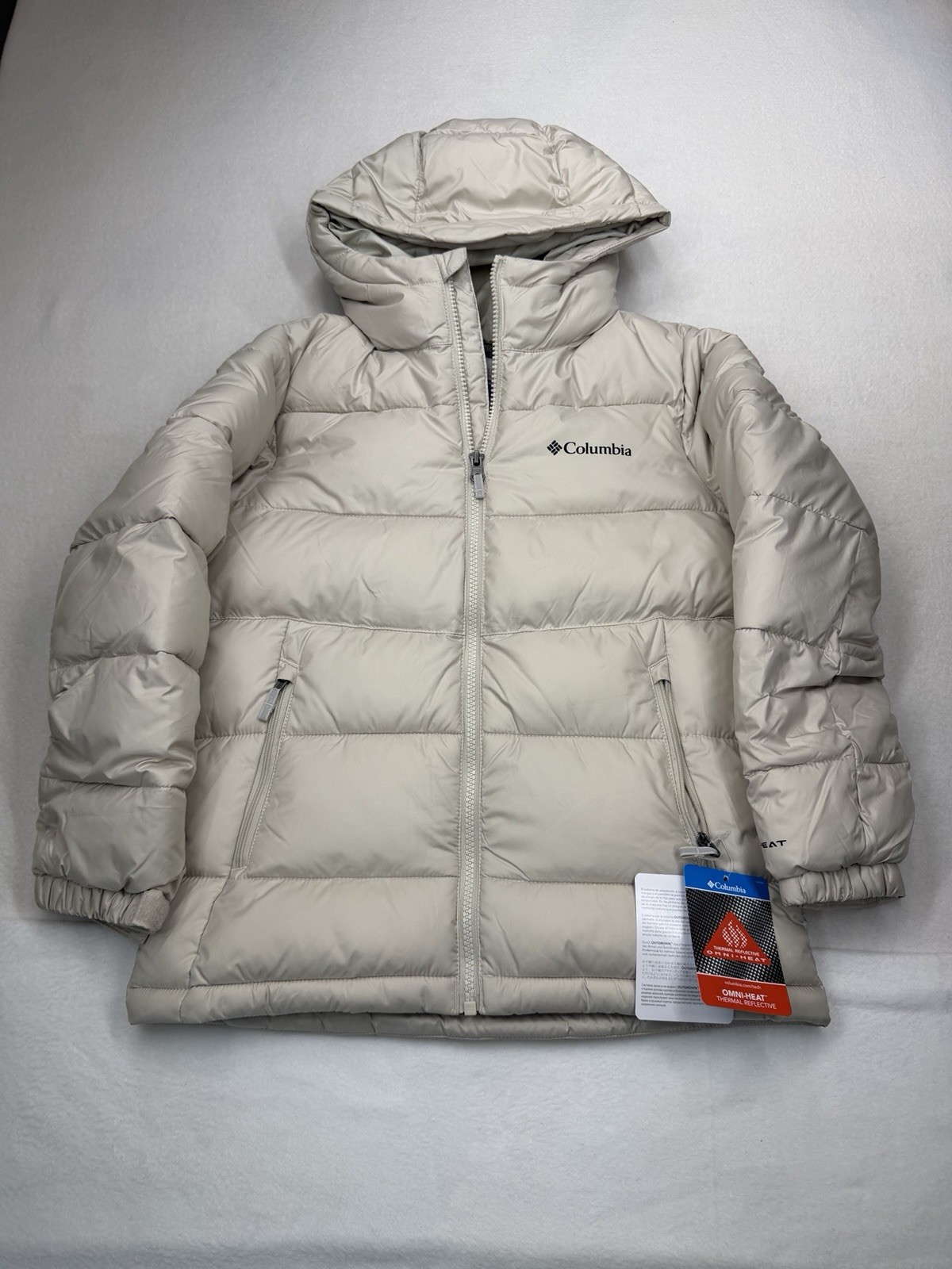 Columbia Youth Pike Lake II Hooded Jacket Dark Stone Small (8) NWT