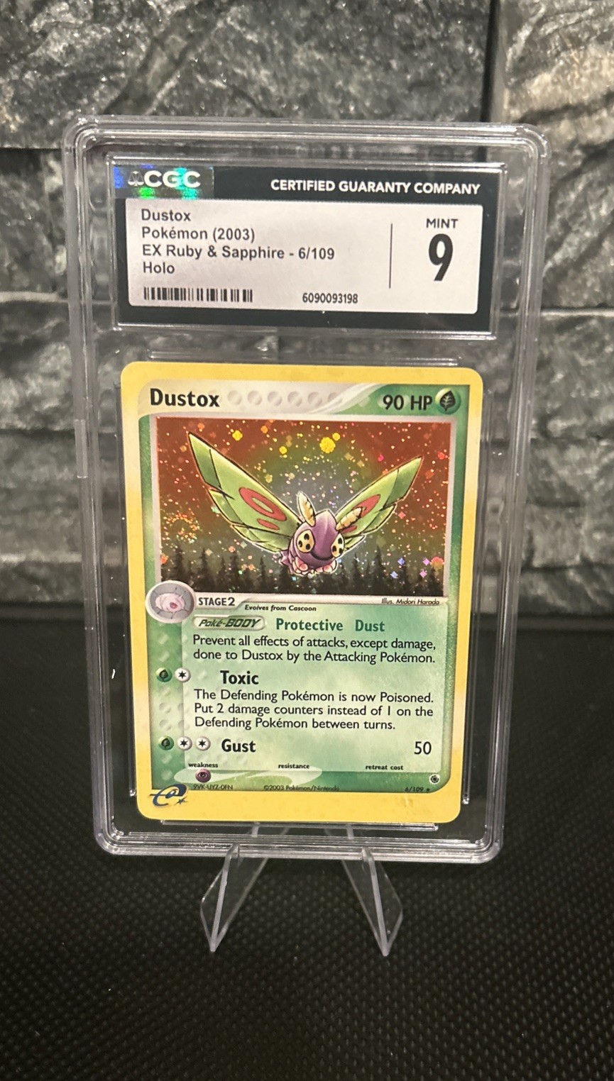 CGC 9 Dustox 6/109 Ruby and Sapphire Holo With Swirl (2003)