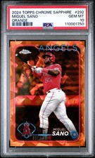 2024 Topps Chrome Sapphire Miguel Sano Orange 18/25 PSA 10 Pop 2!