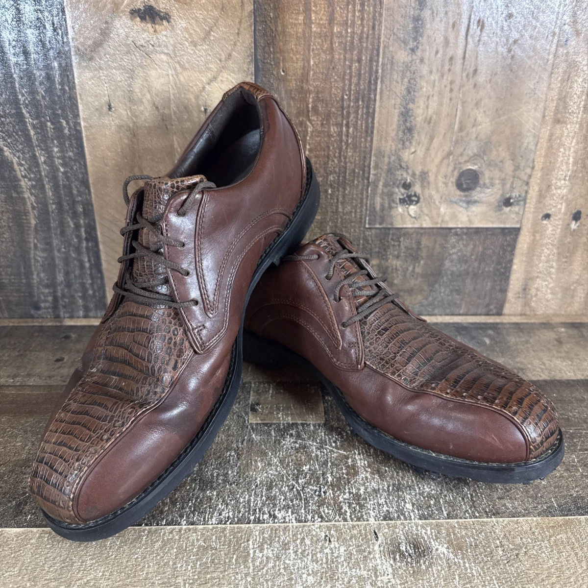Callaway Men\'s Dark Brown Leather Lace-Up Oxfords Callaway Golf Men main image 4