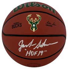 Jack Sikma Signed Bucks Logo Wilson Alliance NBA Basketball w/HOF'19 - (SS COA)