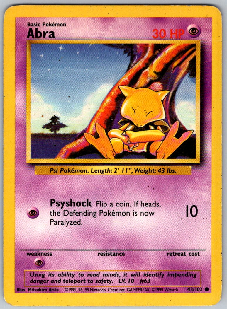 Abra 043/102 Common Base Set HP