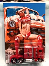 "Custom Made" Hot wheels Thunder Roller Big Rig Hauler Coca Cola Real Riders