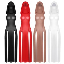 Women Jumpsuit Sexy Dresses High Slit Lingerie Stretchy Grunge Clothes Funny