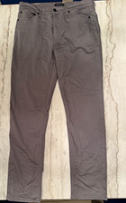 Banana Republic Men’s Gray Solid Flat Front 5-Pocket Straight Pants 32 x 32