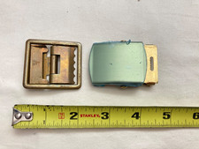 Vtg US Marine Open Face / US Military Brass Belt Buckle Lot Made in USA