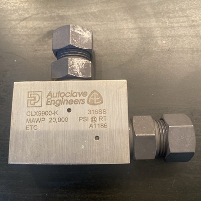 NEW CL9900-K PARKER /AUTOCLAVE ENGINEERS 316SS HIGH PRESSURE ELBOW FIT 20k PSI