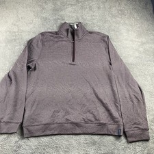 Perry Ellis Textured Knit Quarter-Zip Sweatshirt Mens Medium Red Long Sleeve NWT