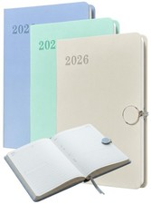 2026 Diary A5 Day to Page Full Year Planner Luxury PU Soft Cover Buckle Closure