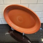 Fiesta Oval Platter 13 1/2" Fiestaware Flamingo Orange Excellent Condition