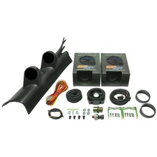 GlowShift T7 Boost & Oil Pressure Gauges + Dual Pod for 10-15 Chevy Camaro V8