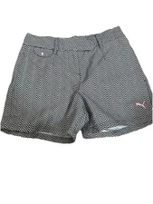 PUMA Women’s Novelty Graphic Chevron Golf Bermuda Shorts Summer Outdoors Size 0