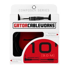 Used Gator Cableworks Composer Series 10ft Strt to RA Instrument Cable