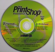 Software PC The Print Shop Essentials 12 Broderbund 2001 NEW SEALED Sleeve