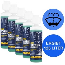 5x 250 mL MANNOL SCHEIBENREINIGER WISCHWASSER REINIGUNG SOMMER KONZENTRAT 1:100