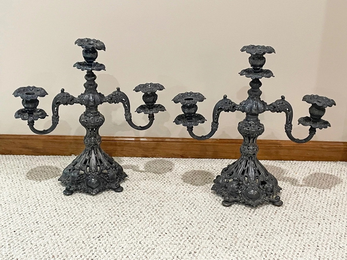 25+ Reed & Barton Antique US Silver-Plated Candlesticks