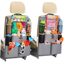 Upgraded Car Organizer with 11-inch Tablet Holder, 8 Pockets, Car 2pcs Grey
