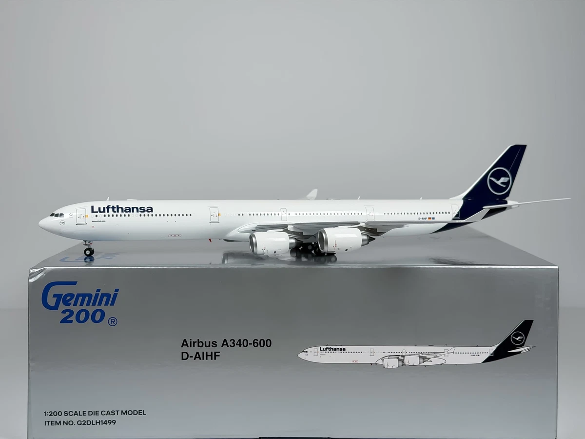 航空機・ヘリコプター Gemini200 Lufthansa A340-600 1/200 25+ GeminiJets A340 1:200 Scale Diecast Aircraft & Spacecraft for