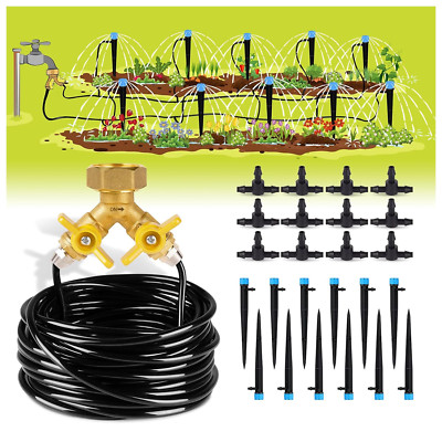 50Ft Drip Irrigation Kit Plant Watering System 8X5Mm Blank Distribution Tubing D