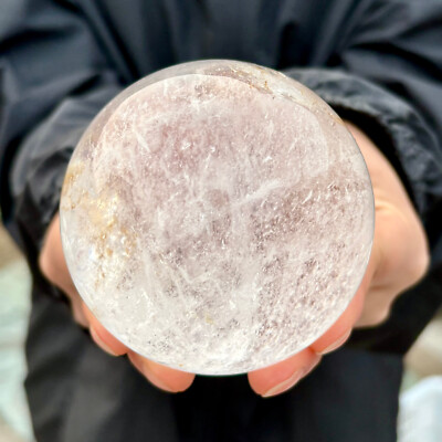 1.30LB Natural White Crystal Clear Quartz Crystal Sphere Ball Healing Meditation