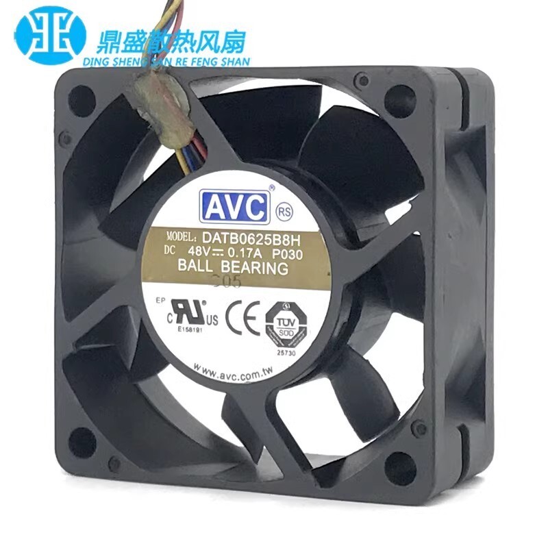 AVC DATB0625B8H 6025 DC48V 0.17A 6CM 4-Wire Cooling Fan