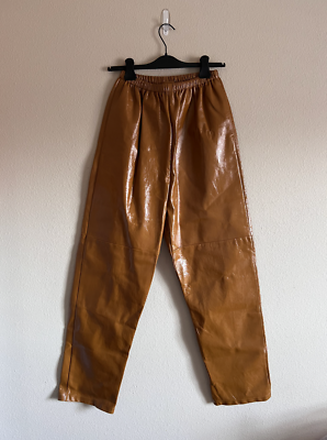 Prada Runway Leather Pants - Size Small - Caramel - Made in Italy