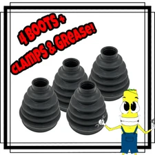 Set of 4 Inner Outer CV Axle Shaft Boot Kit for Nissan Frontier 1998-2004