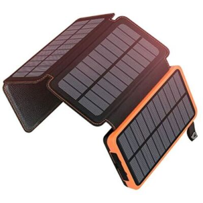 Solar Power Bank, 25000 mAh Portable Solar Charger with 4 Solar Panels ÖZEN SAAT