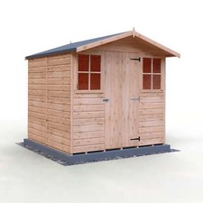 Shire Casita 7x7 12mm interlock Clad wooden Shed - Outdoor Wooden Garden Shed
