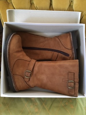 Pepe Girls Riding Boots Nubuck Cognac Size EURO size 32 US 1