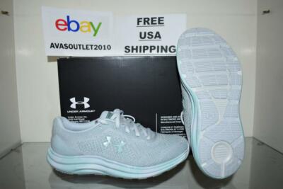 Under Armour Women's UA Liquify Print Running Shoes 3023618 100 Gray NIB 