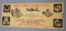 Ward Fabricating Machinery &Tools CO Standard Punches & Dies Referenc Slide Card