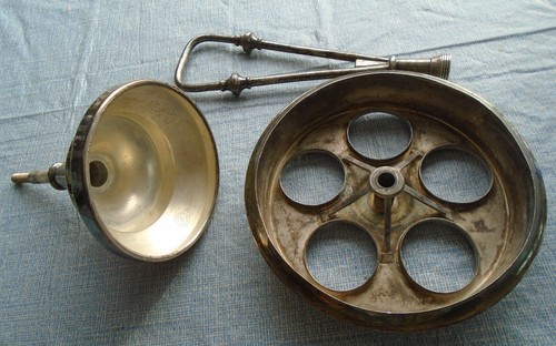Porta condimento cruet James Tufts 2928 quadruplo placcato argento 1875-1891 antico - Foto 9 di 9
