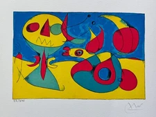 Joan Miro SPACE INVADER Facsimile Signed Limited Edition Giclee Art 12" x 16"