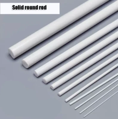 ABS Round Bar Dia 1/2/3/4/5/6mm Styrene Plastic Strips Rod Plasticard 250mm Long - Image 1 of 4