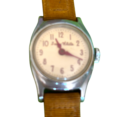 Vintage US Time Girls Watch 23mm Snow White Dial Red Strap Manual Wind Character Filmic Light - Snow White Archive: 1947/1948 Ingersoll-US  main image 2