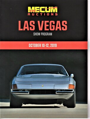 MECUM  OCT. 10-12  2019 LAS VEGAS COLLECTOR CAR AUCTION CATALOG,  NEW, 130 PAGES