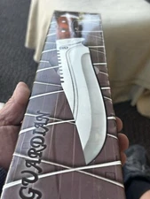 Vintage Heavy Chipaway Cutlery Hunters Knife Wood Handle W/ Sheath 16inch Blade