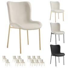 Dining Chair Home Furniture Set Soft Fabric Velvet or Boucle Kitchen Living Room