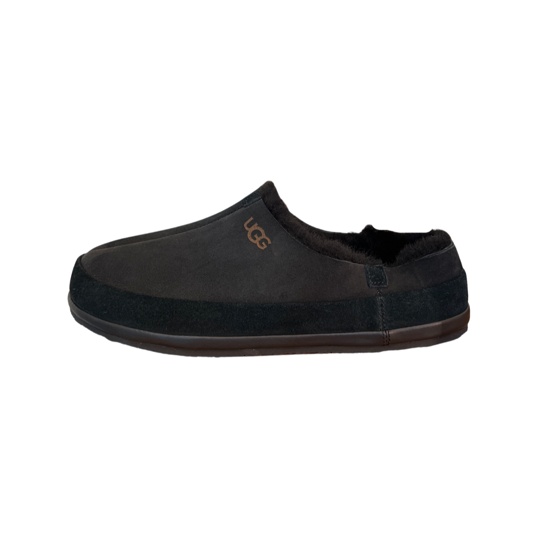UGG Parkdale Clog Grizzly Black Men's Suede Sheepskin Slippers 1120923 |  eBay