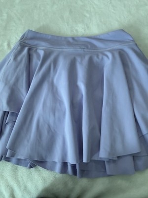 Real Essentials Women s Lilac Skort Skirt Pleated Size Medium E21