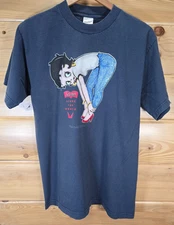 VTG Betty Boop Jeans For Women 1997 Levis Parody T-Shirt Large Distress Fade